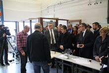 Le ministre Gérald Darmanin en visite au Pôle Ingénieur et Logistique